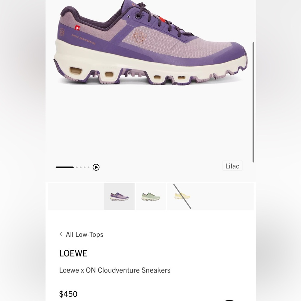 Loewe Purple and White Sneakers